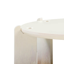 Gloria 35" Cream Oak Round Coffee Table