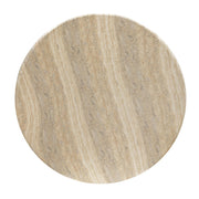 Patrizia 36" Faux Travertine Concrete Indoor / Outdoor Round Coffee Table
