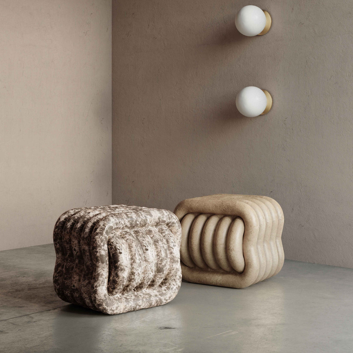 Love Knot Concrete Indoor/Outdoor Accent Stool