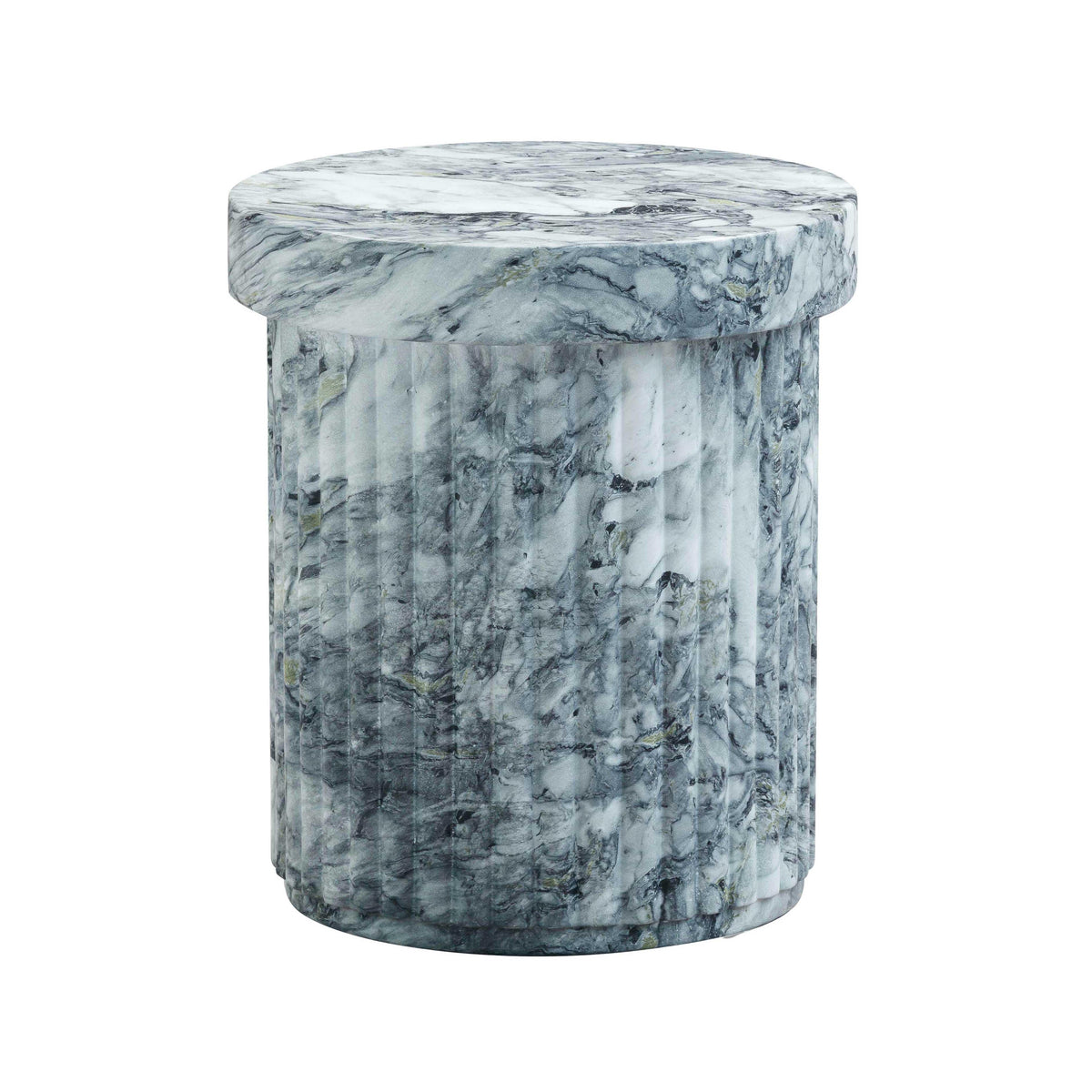 Serafina Faux Marble Concrete Indoor / Outdoor Side Table