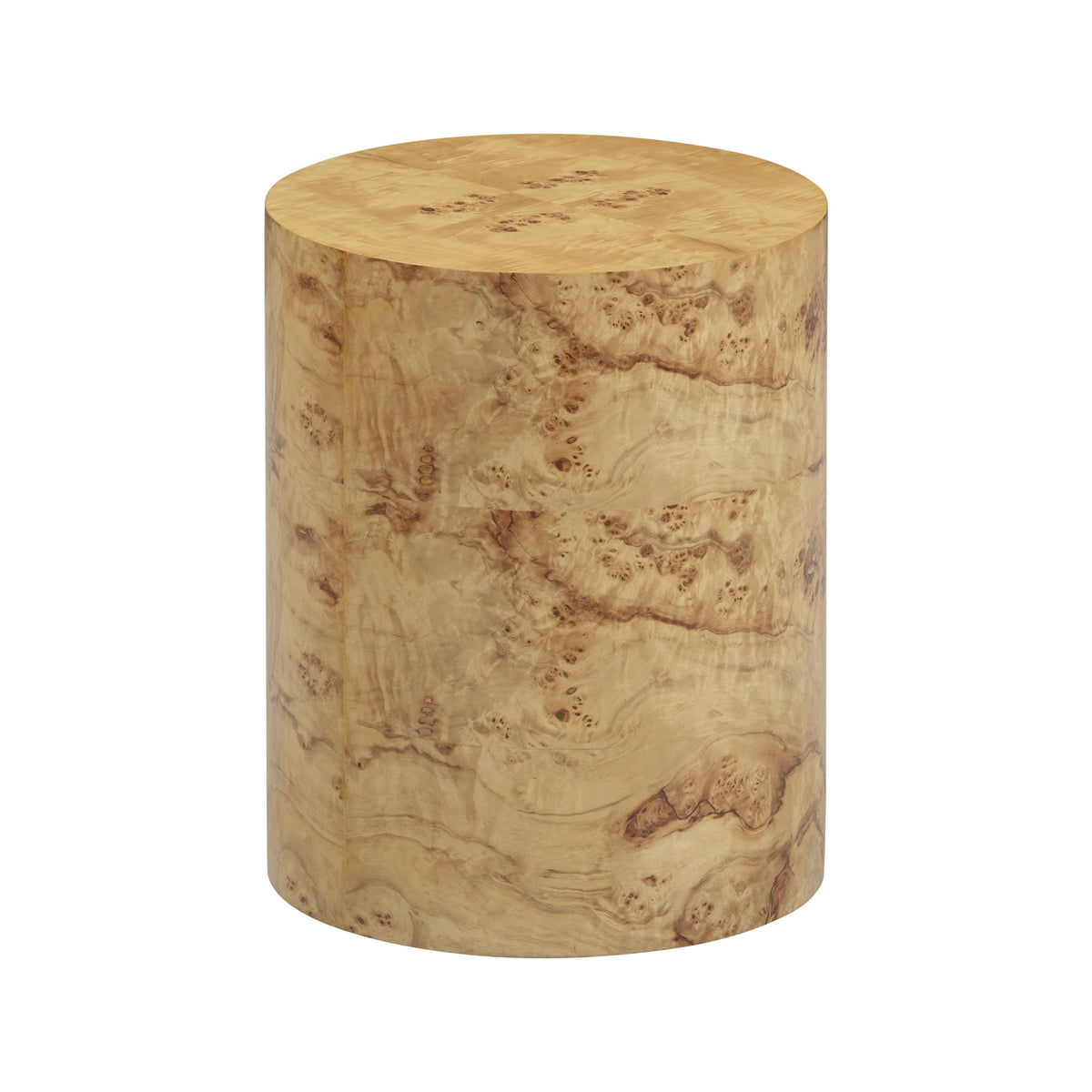 Fig Natural Burl Drum Side Table