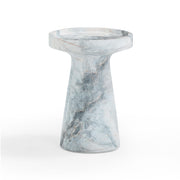 Zara Faux Aegean Marble Indoor/Outdoor Side Table