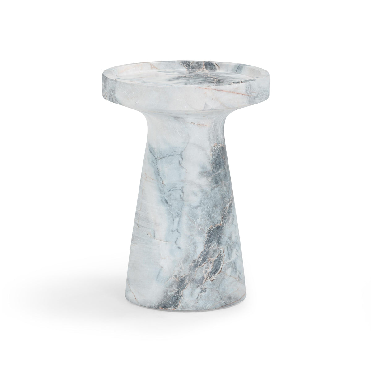 Zara Faux Aegean Marble Indoor/Outdoor Side Table