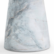 Zara Faux Aegean Marble Indoor/Outdoor Side Table