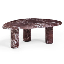 Libby Faux Red Levanto Marble Indoor/Outdoor Coffee Table (36"-48")