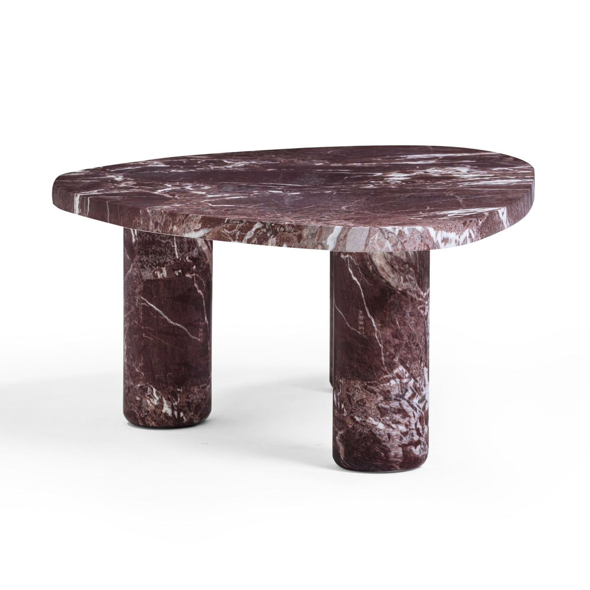 Libby Faux Red Levanto Marble Indoor/Outdoor Coffee Table (36"-48")