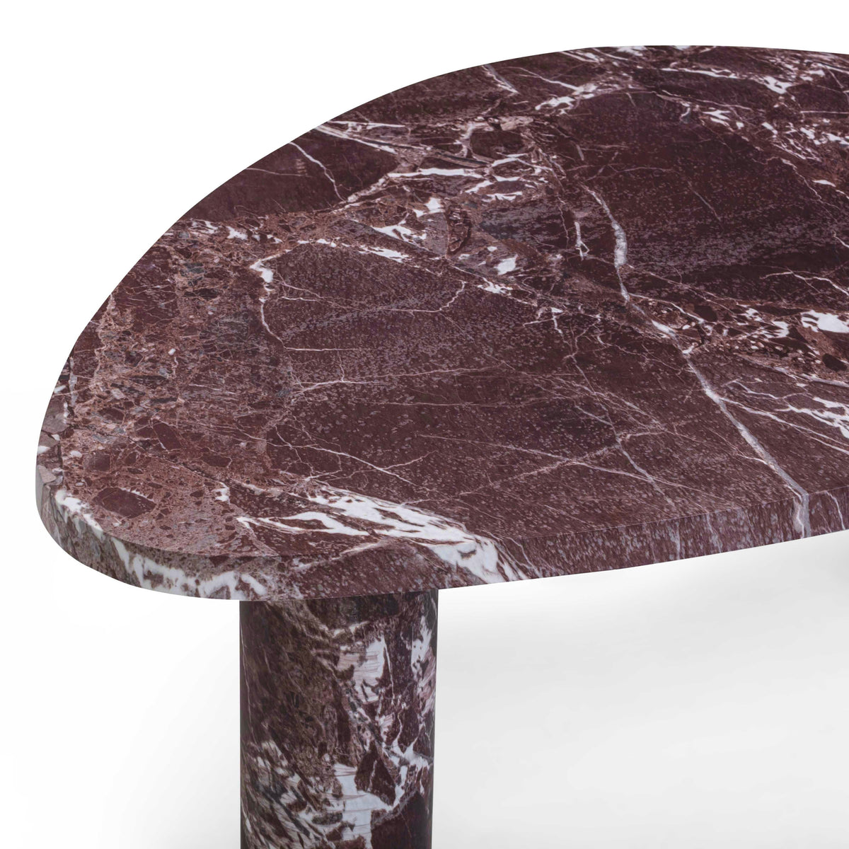 Libby Faux Red Levanto Marble Indoor/Outdoor Coffee Table (36"-48")