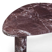 Libby Faux Red Levanto Marble Indoor/Outdoor Coffee Table (36"-48")