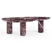 Libby Faux Red Levanto Marble Indoor/Outdoor Coffee Table (36"-48")