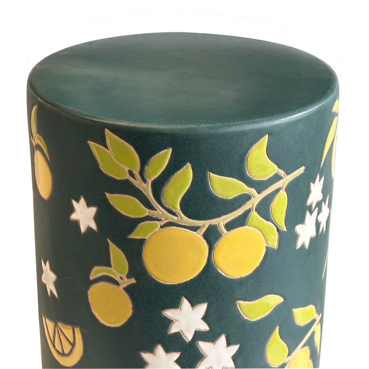 Tempest Citrus Indoor/Outdoor Ceramic Table