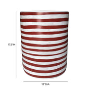 Tempest Indoor/Outdoor Ceramic Table in Stripes