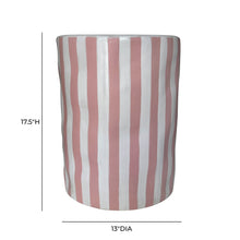 Tempest Indoor/Outdoor Ceramic Table in Stripes