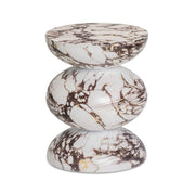Pia Red Faux Marble Indoor/Outdoor Concrete Side Table