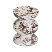 Pia Red Faux Marble Indoor/Outdoor Concrete Side Table