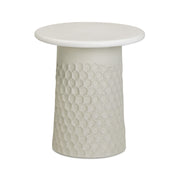 Hessa Indoor/Outdoor Concrete Chiseled Side Table