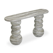 Hyre 59" Faux Stone Indoor/Outdoor Concrete Console Table
