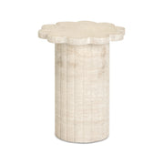 Blossom Washed Faux Travertine Indoor/Outdoor Concrete Side Table