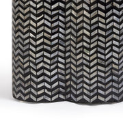 Truffle Black Mother of Pearl Shell Side Table