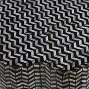 Truffle Black Mother of Pearl Shell Side Table