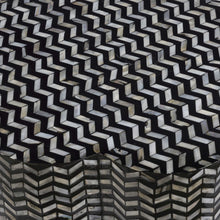 Truffle Black Mother of Pearl Shell Side Table