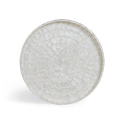 Coast Pearl White Seashell Round Side Table