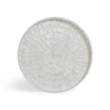 Coast Pearl White Seashell Round Side Table