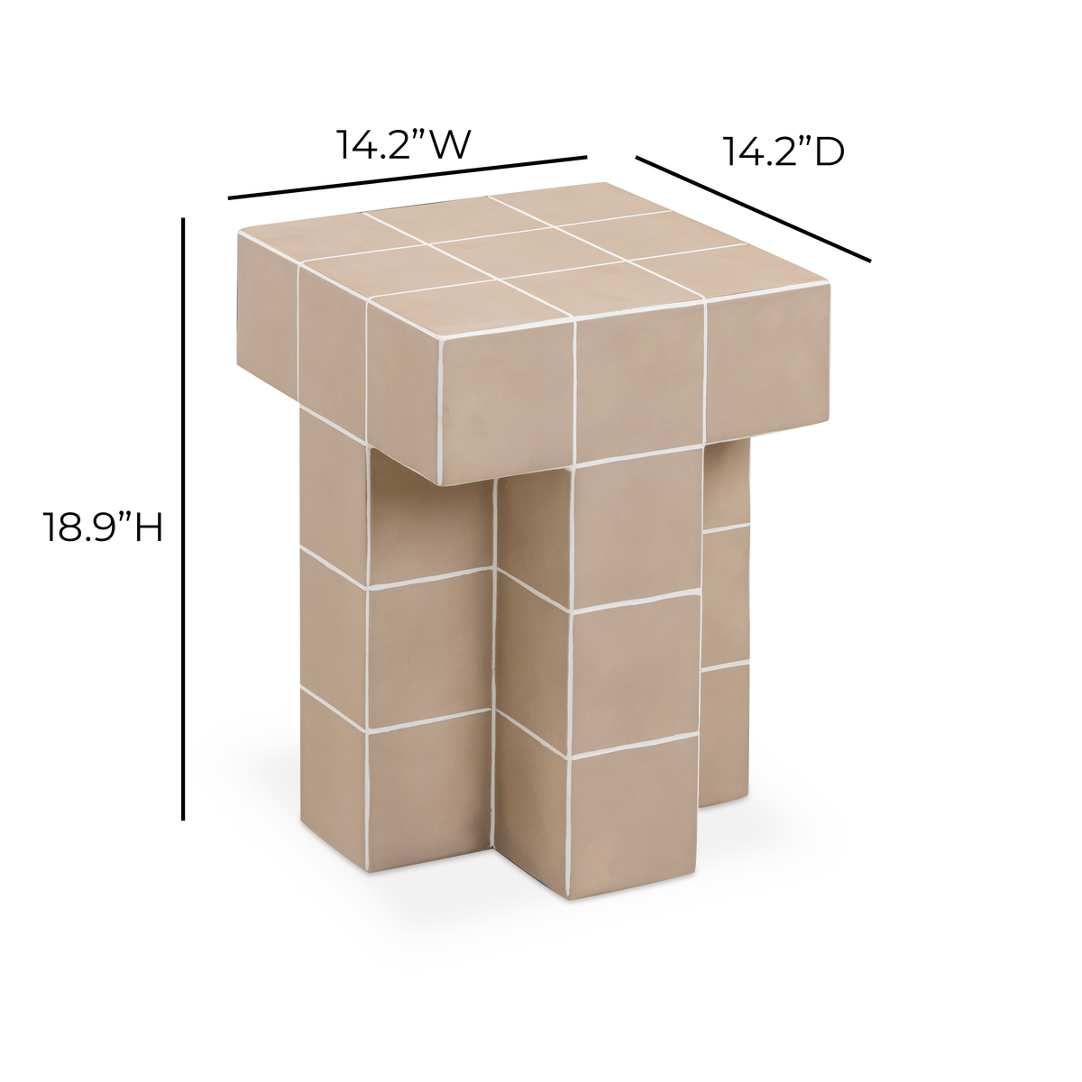 Alma Tile Concrete Indoor/Outdoor Side Table