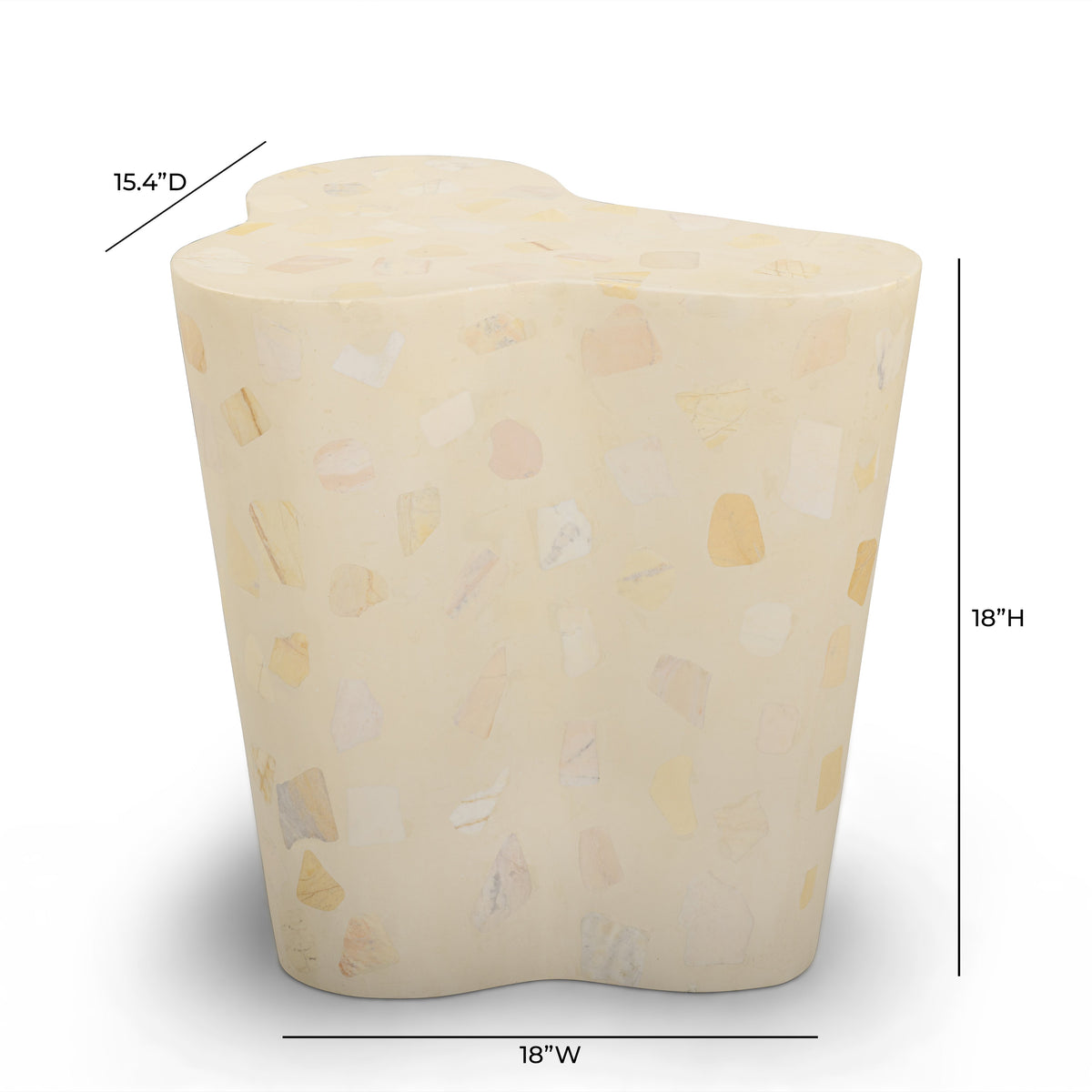 Slab Faux Terrazzo Indoor/Outdoor Side Table
