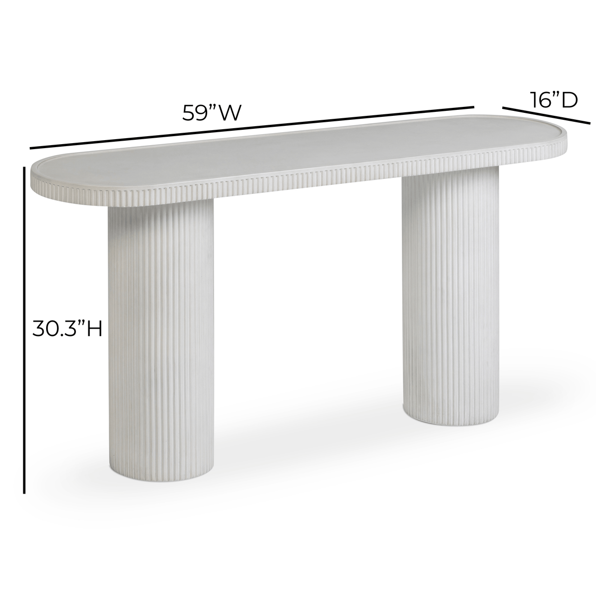 Darcy 59" Concrete Indoor/Outdoor Console Table