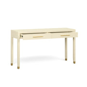 Dani 54" Cream Faux Shagreen 2-Drawer Console Table