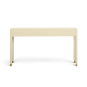 Dani 54" Cream Faux Shagreen 2-Drawer Console Table
