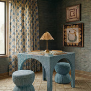 Tomlin Performance Chenille Game Table and Two Ottomans Set