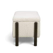 Abby 52" Nubby Fabric Storage Bench