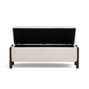 Abby 52" Nubby Fabric Storage Bench