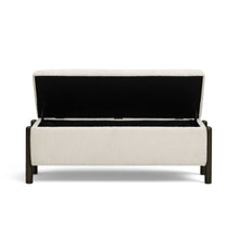 Abby 52" Nubby Fabric Storage Bench