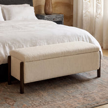 Abby 52" Nubby Fabric Storage Bench