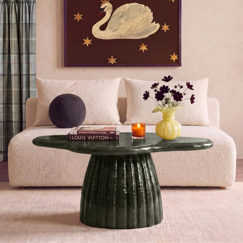 Addison 32" Green Concrete Indoor/Outdoor Coffee Table