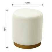 Opal Performance Velvet Ottoman
