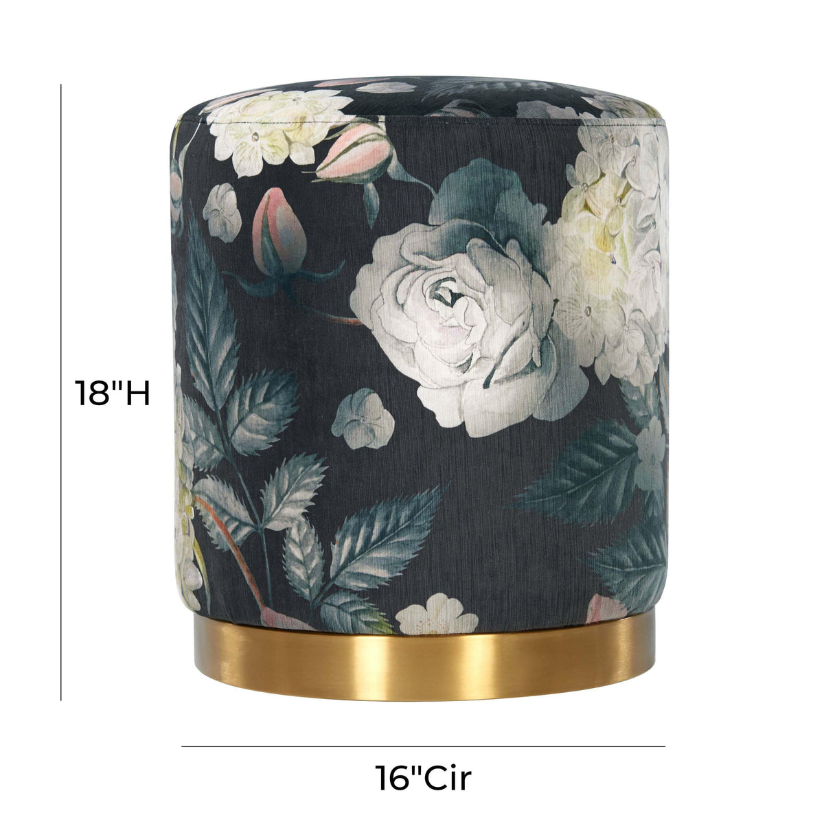 Opal Performance Velvet Ottoman