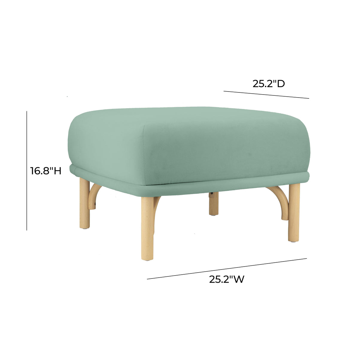 Desiree Performance Velvet Ottoman