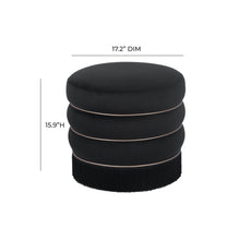 Lakka Performance Velvet Ottoman
