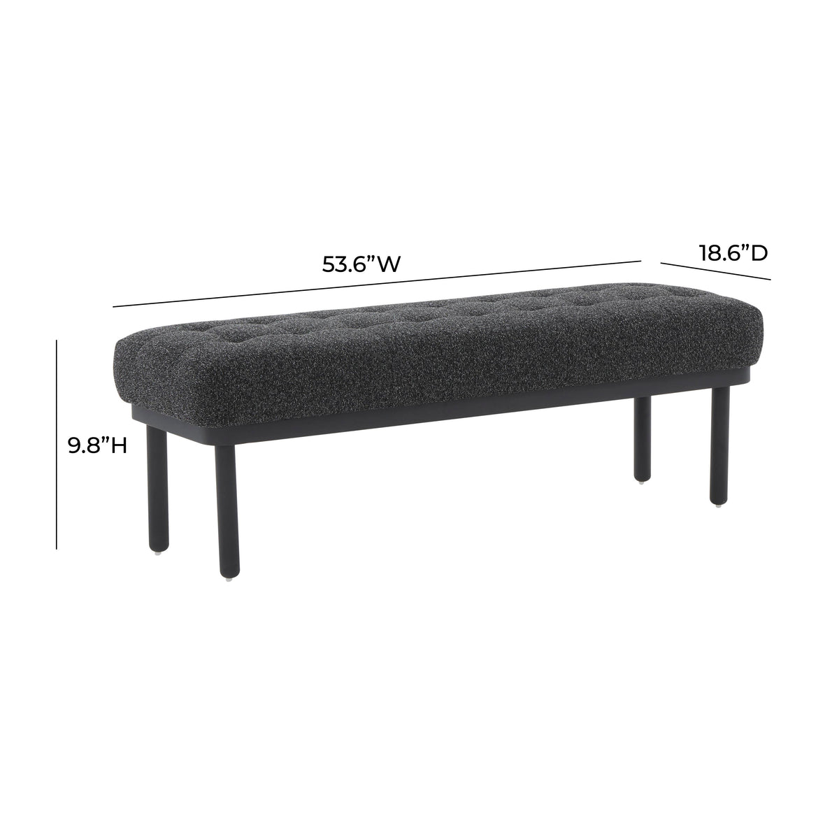Olivia 53" Performance Boucle Bench