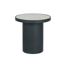 Nautilus Antique Silver Mirrored Round Side Table