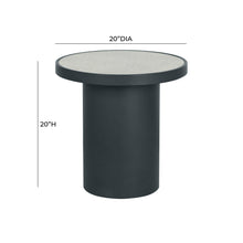 Nautilus Antique Silver Mirrored Round Side Table