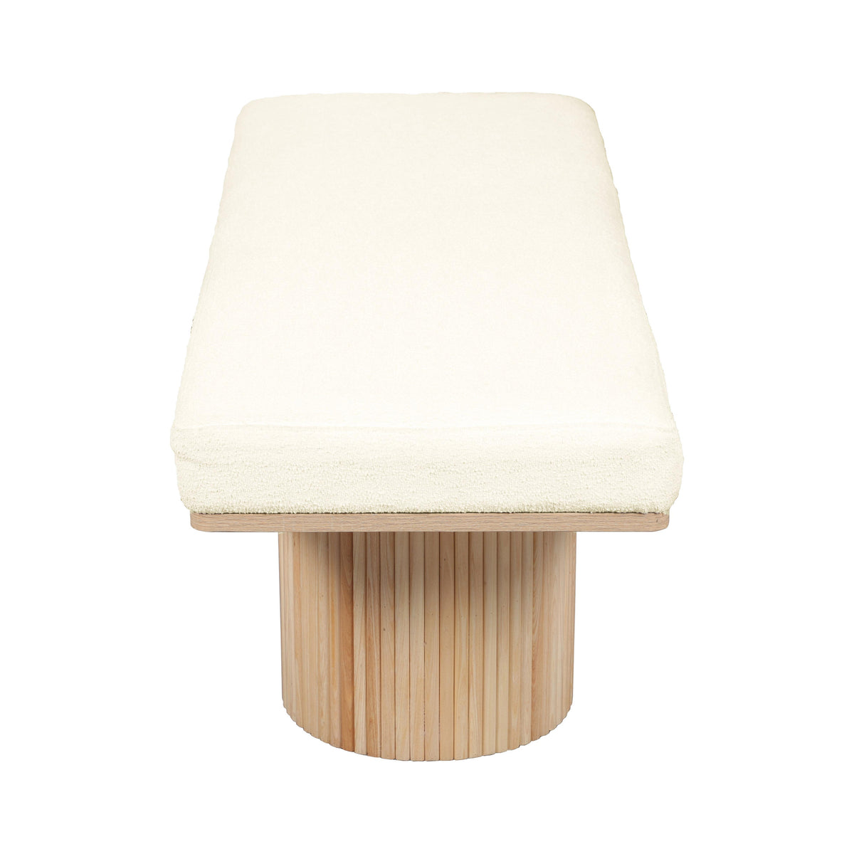 Sagano 48" White Dyed-Yarn Bench