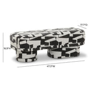 Lena 47" Performance Jacquard Bench