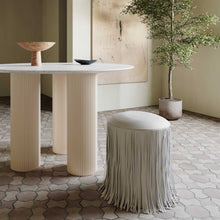 Shag Me Performance Vegan Leather Ottoman