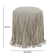 Shag Me Performance Vegan Leather Ottoman