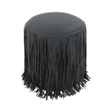 Shag Me Performance Vegan Leather Ottoman