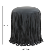 Shag Me Performance Vegan Leather Ottoman